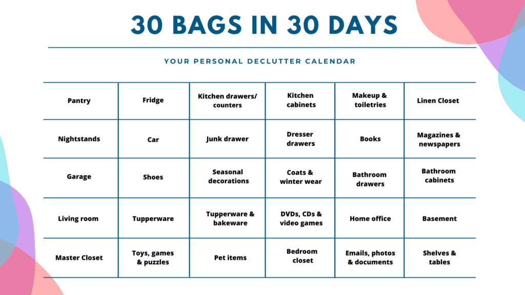 30 Bags in 30 Days Declutter Challenge Guardian Self Storage